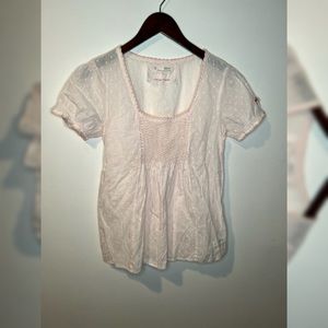 Odd Molly light pink polka dot peplum blouse